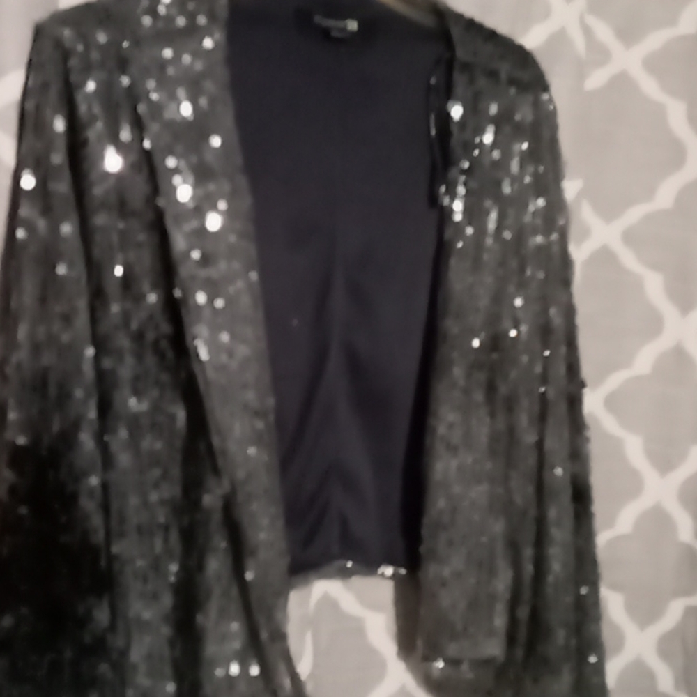 Blue sequin jacket - Picture 4 of 4